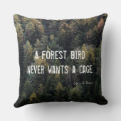 森の鳥はかごのデザイン クッション (裏面)