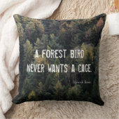 森の鳥はかごのデザイン クッション (ブランケット)