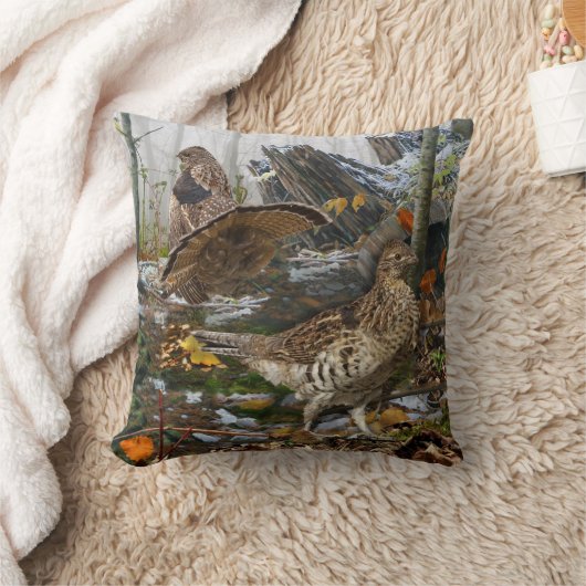 森の鶏 クッション (ブランケット)