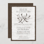 森の鹿と樺の性別発表 招待状 (正面/裏面)