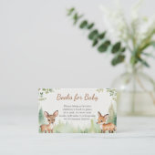 森の鹿のジャングルジム 赤ちゃんのシャワー 本のプレゼント エンクロージャーカード (スタンド正面)
