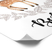 森の鹿のプリント ポスター (角)