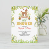 森の鹿のベビーシャワー招待状 招待状 (スタンド正面)