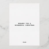 森の鹿のリース ホリデー 本物の箔 ハガキ (裏面)