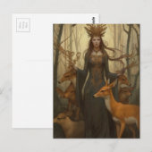 森の鹿の女神 ポストカード (正面/裏面)