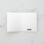 森の鹿の折り畳みノートカード ノートカード (内部)