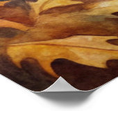 森の鹿の秋 - 自然からインスパイアされた壁のアート ポスター (角)