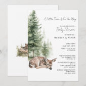 森の鹿の赤ちゃん歓迎会 招待状 (正面/裏面)