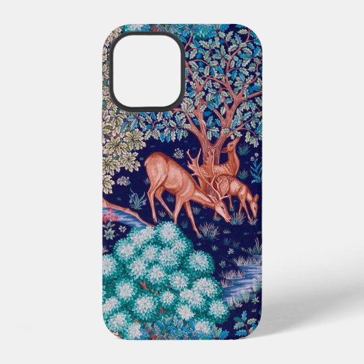 森の鹿 ウィリアム・モリス iPhoneケース (裏面)