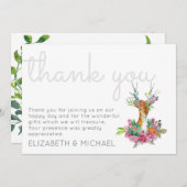 森の鹿　ウェディング サンクス カード (正面/裏面)