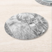 森の鹿 ラウンドペーパーコースター (アングル)