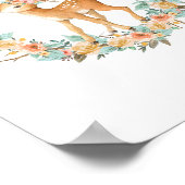 森の鹿 動物 ぬりえ 子供部屋 壁アート ポスター (角)