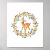 森の鹿 動物 ぬりえ 子供部屋 壁アート ポスター (正面)