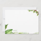 森の鹿 招待状 (裏面)