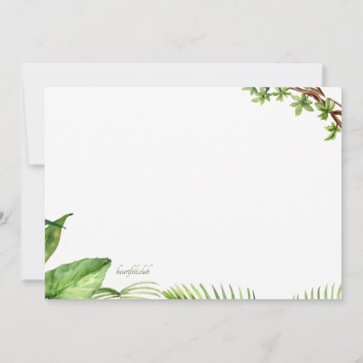 森の鹿 招待状 (裏面)