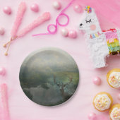 森の鹿 林の池 ペーパープレート (パーティー)