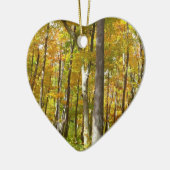 森の黄色葉い紅葉 セラミックオーナメント (左)