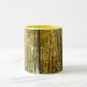 森の黄色葉い紅葉 ツートーンマグカップ (中央)