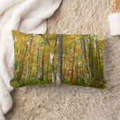 森の黄色葉い紅葉 ランバークッション (ブランケット)