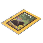 森の黒熊 – アラスカ，シトカ ノートブック (左側)