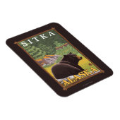 森の黒熊 – アラスカ,シトカ マグネット (右側)