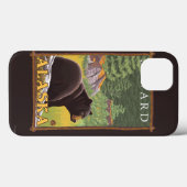 森の黒熊 – アラスカ,シワード Case-Mate iPhoneケース (裏面 (横))