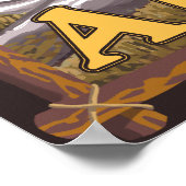 森の黒熊 – アラスカ，バルデス ポスター (角)