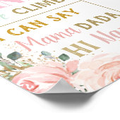 森の1歳誕生日マイルストーン出生統計 ポスター (角)