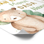 森の1歳誕生日マイルストーン出生統計 ポスター (角)