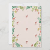 森の、赤ちゃん鹿のシャワー招待状 招待状 (裏面)