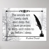 森は美しく、暗く、深い引用文霜 ポスター (正面)