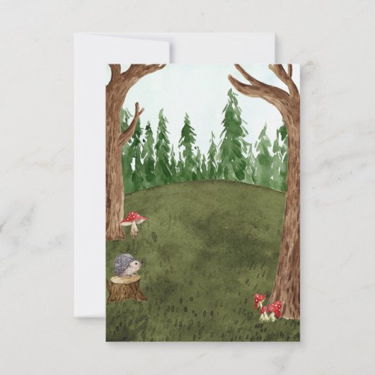 森への招待返信カード 出欠カード (裏面)