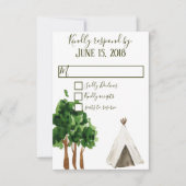 「森への招待」返信カード 出欠カード (正面)