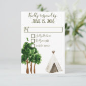 「森への招待」返信カード 出欠カード (スタンド正面)