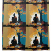 森めい想の仏 シャワーカーテン (正面)