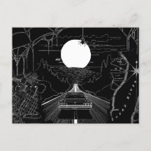 森や山を走る車