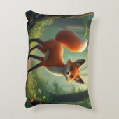 森をさまよう神秘的な狐 アクセントクッション (裏面(縦))