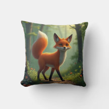 森をさまよう神秘的な狐