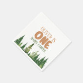 森をテーマにした最初の誕生日パーティナプキンス スタンダードカクテルナプキン (角)