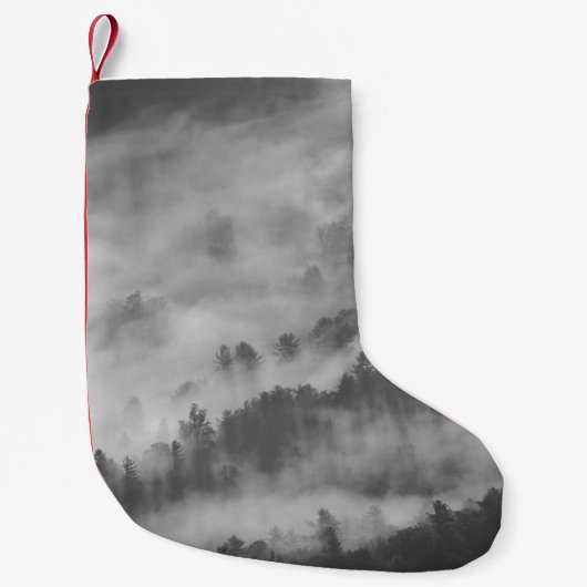 森を取り巻く霧 スモールクリスマスストッキング (正面)