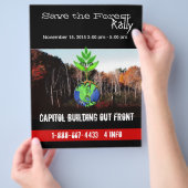 森を守るフライヤー チラシ (手)