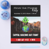 森を守るフライヤー チラシ (シングル)