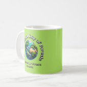 森を守れ。森国際的の日 コーヒーマグカップ (正面左)