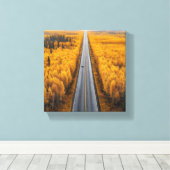 森を抜ける黄金の道 キャンバスプリント (インサイチュ (ウッドフロア))