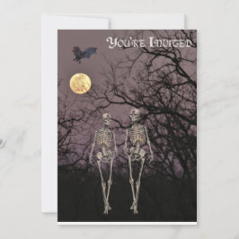 森を抜け出すスケルトン幽霊のよく出る二体 招待状