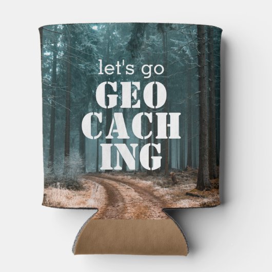 森を掘り出してトレイルのジオカチャーギフトに行こう 缶クーラー (裏面)