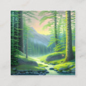 森を描く水彩画 スクエア名刺 (正面)