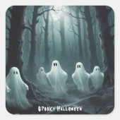 森を漂う不気味な幽霊幽霊のよく出る|過去記事 スクエアシール (正面)