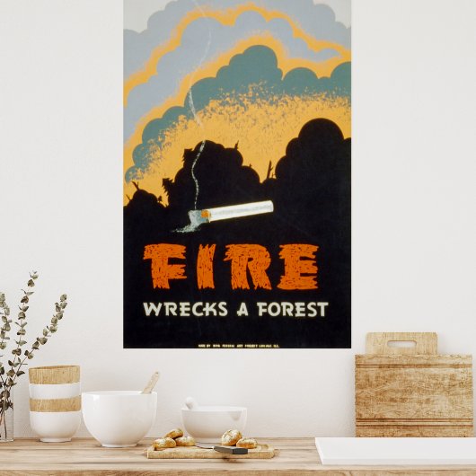 森を焼き壊す ポスター (キッチン)