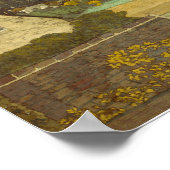 森を見下ろすジュネーブ・ヴィラード窓 ポスター (角)